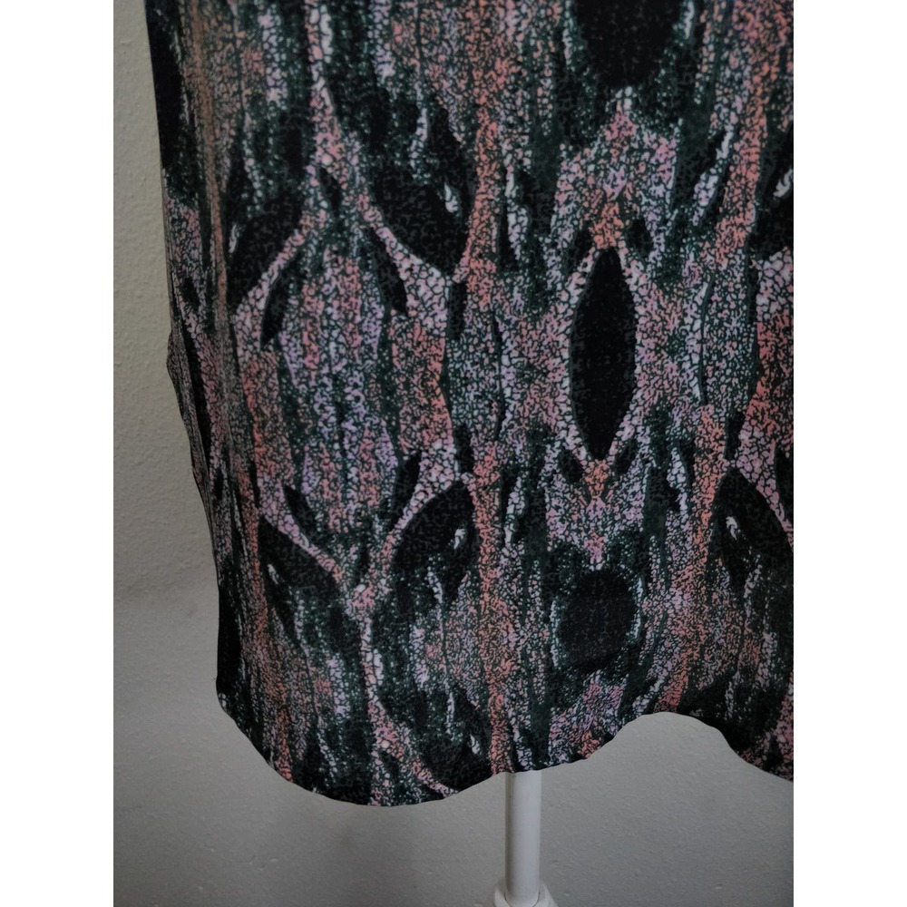 3/$20 BP. Purple Geometric Print Boho Pink Green Tank Top Tunic Dress Size S - Picture 3 of 10